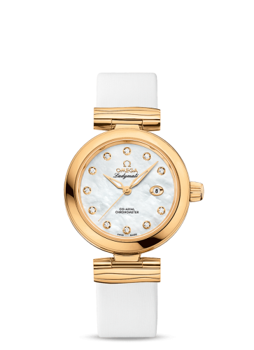 Omega LadyMatic Co-Axial 34 Yellow Gold / MOP